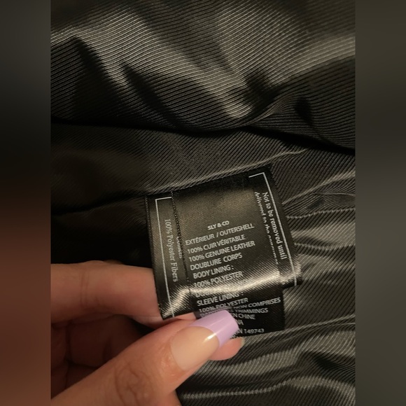 Men’s Sly & Co 100% Genuine Leather Jacket - Picture 5 of 6